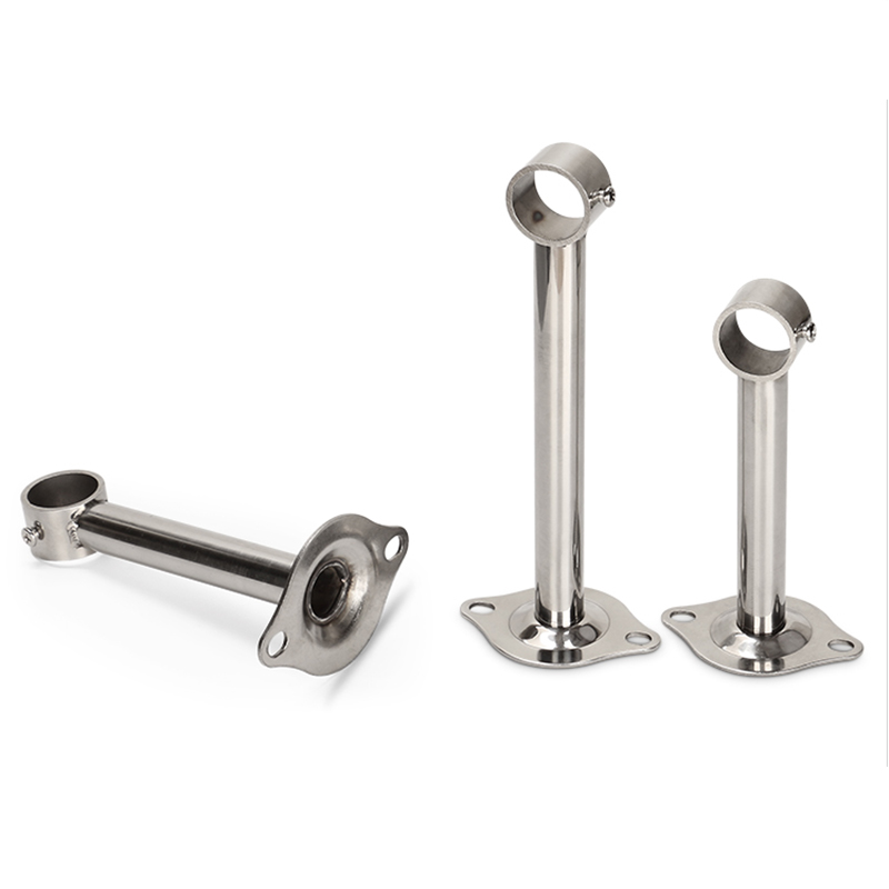 Stainless Steel Hanger Wall Bracket Cloth Rod Towel Rack Holder Fixed Flange House Furniture Closet Bathroom Hardware