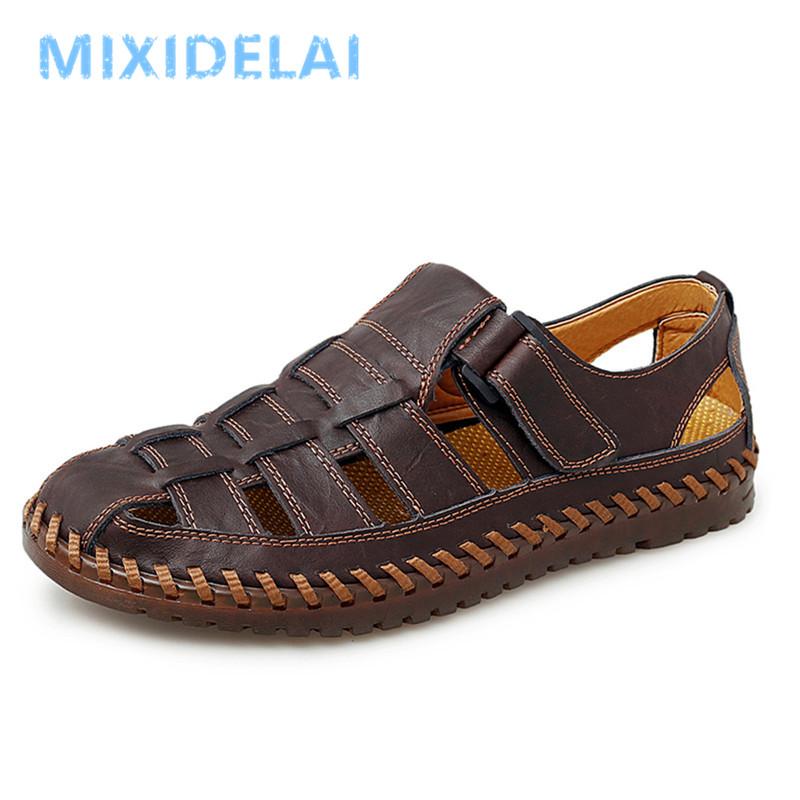 Sandals Summer Genuine Leather Roman Men's Business Casual Shoes Outdoor Beach Wading Slippers Big Size 38-48, Black
Sandals Summer Genuine Leather Roman Men's Business Casual Shoes Outdoor Beach Wading Slippers Big Size 38-48, Black