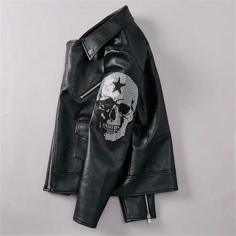 PP Skull Head Autumn Winter Fashion Plein Leather Jacket Men Casual hip-hop Punk Man Leather Coat giacca di pelle 211118, 5802
PP Skull Head Autumn Winter Fashion Plein Leather Jacket Men Casual hip-hop Punk Man Leather Coat giacca di pelle 211118, 5802