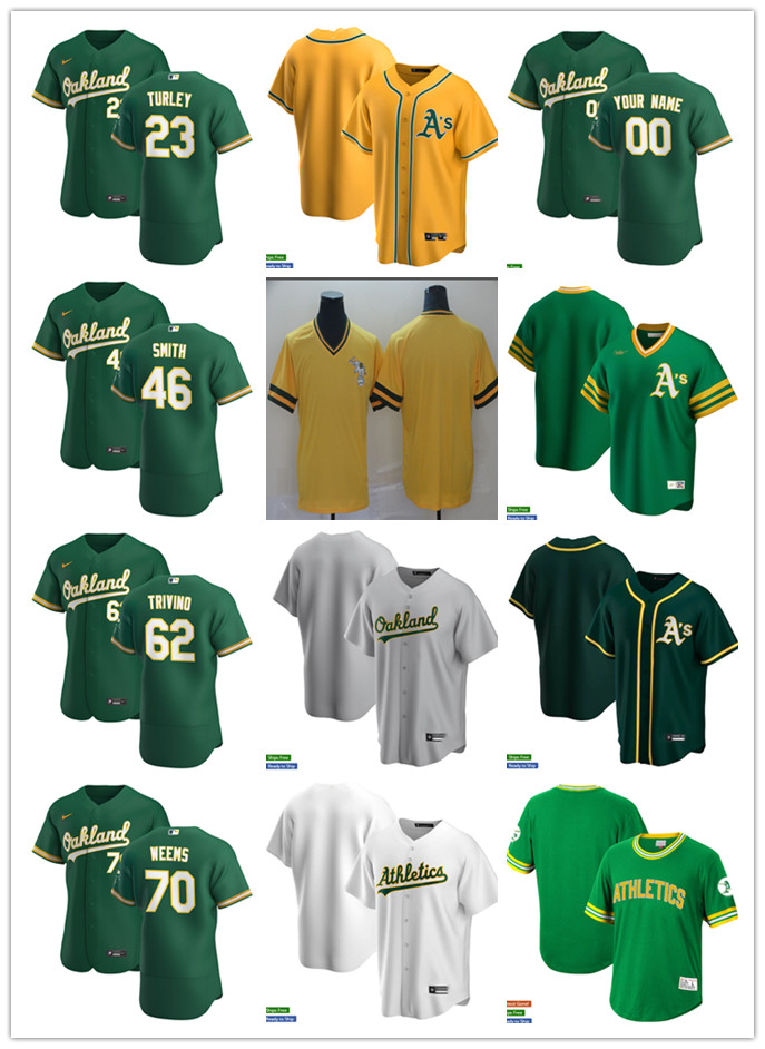 Men Women Youth Oakland Athletics 46 Burch Smith 62 Lou Trivino 23 Nik Turley 70 Weems Custom Baseball Jersey Blank green yellow white, Blue;black
Men Women Youth Oakland Athletics 46 Burch Smith 62 Lou Trivino 23 Nik Turley 70 Weems Custom Baseball Jersey Blank green yellow white, Blue;black