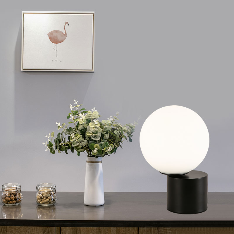Contemporary Nordic Glass Ball Lamp - Sleek Bedside and Desktop Lighting Solution for Home Decor