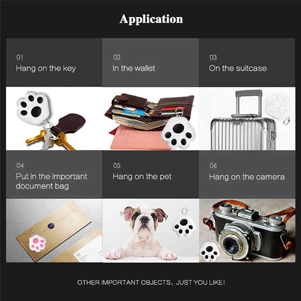 Pet Dog GPS Tracker Anti-Lost Bluetooth Trackers For Dogs Cat Key Wallet Bag Kid Trackers Finder Equipment Pets Paw Pet Products