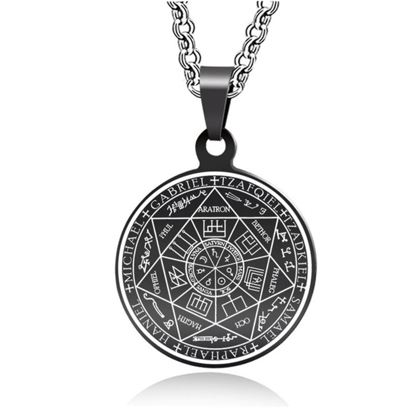 Charms Seals Of The Seven Archangels Pendant Choker Statement Silver Stainless Steel Necklace For Women Dress Accessories Fashion, Bronze;silver
Charms Seals Of The Seven Archangels Pendant Choker Statement Silver Stainless Steel Necklace For Women Dress Accessories Fashion, Bronze;silver