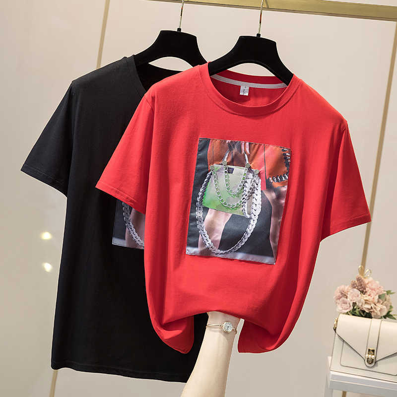 large size women Harajuku cotton t-shirt top loose casual short sleeve o neck print Summer Oversized female t-shirt tee 210604, Black
large size women Harajuku cotton t-shirt top loose casual short sleeve o neck print Summer Oversized female t-shirt tee 210604, Black