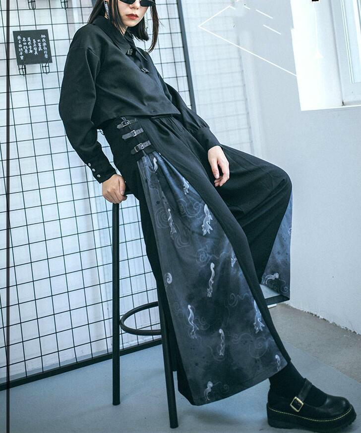 Women's Pants & Capris Spring Autumn Women Harajuku Gothic Black High Waist Wide Leg Streetwear Casual Loose Fashion Female Trouser, Black;white
Women's Pants & Capris Spring Autumn Women Harajuku Gothic Black High Waist Wide Leg Streetwear Casual Loose Fashion Female Trouser, Black;white