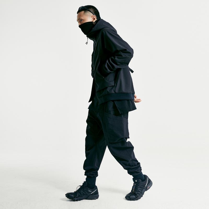 Nosucism Drawstring Pants Side Molle Water Repellent Techwear Ninjawear Streetwear Men's