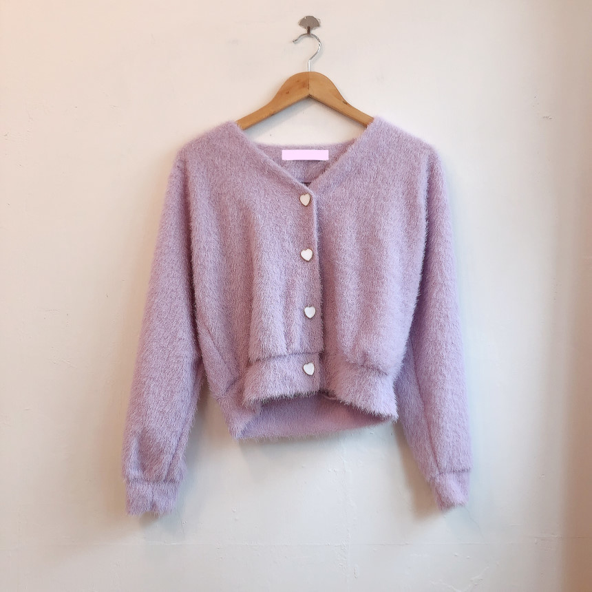 Elegant V Neck Fluffy Cardigan Women Thick Warm Winter Cashmere Sweater Fashion Single Breasted Long Sleeve Knitted Coat 210506