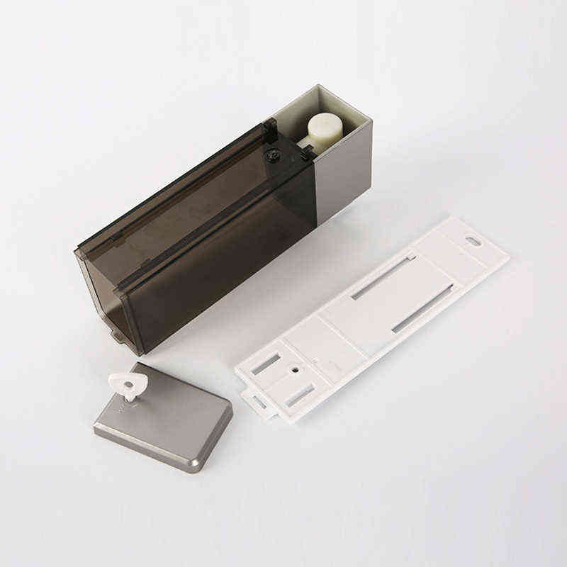BAKALA Wall Mounted Shampoo Soap Dispenser Chrome Finish Square Liquid Bottle Bathroom Accessories 300ml 211206