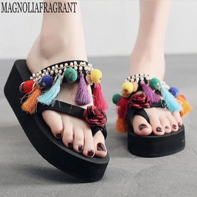 Slippers Women's High-heeled Female Summer Sandals National Wind Retro Seaside Beach Thick Bottom Flip Flops Shoes Hy268, Black
Slippers Women's High-heeled Female Summer Sandals National Wind Retro Seaside Beach Thick Bottom Flip Flops Shoes Hy268, Black