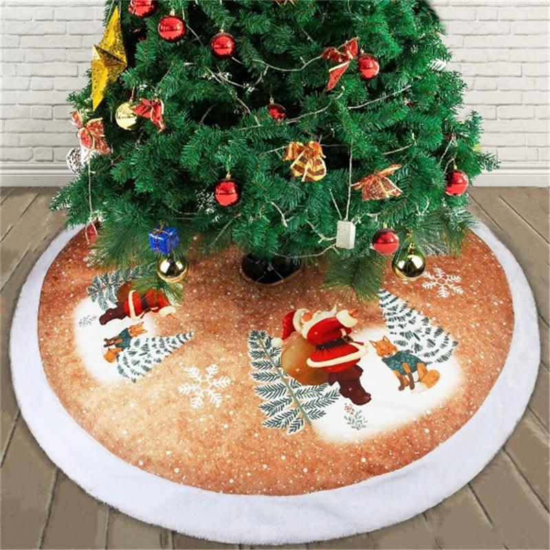 Christmas Decorations 98CM Fleece Tree Skirt Embroidery Short Velvet Carpet Mat Foot Cover For Home Year
Christmas Decorations 98CM Fleece Tree Skirt Embroidery Short Velvet Carpet Mat Foot Cover For Home Year