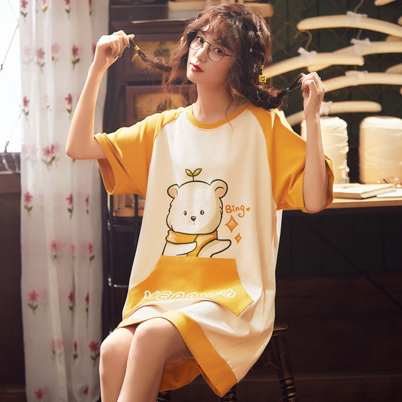 100% Cotton Women Sleepshirts Nightgowns Cartoon Night Dress Fashion Girls Nighty Sleepwear Ladies Nightwear Summer Homewear, Black;red
100% Cotton Women Sleepshirts Nightgowns Cartoon Night Dress Fashion Girls Nighty Sleepwear Ladies Nightwear Summer Homewear, Black;red