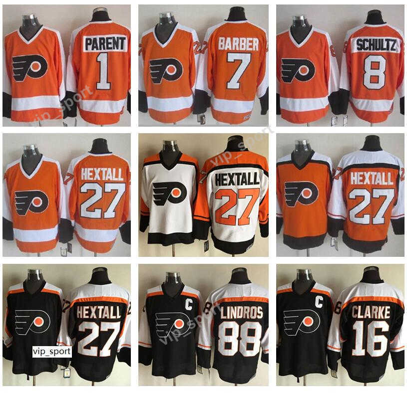Philadelphia Flyers 27 Ron Hextall Jersey 1 Bernie Parent 7 Bill Barber 8 Dave Schultz Retro Ice HOckey Jerseys Black White Orange, 8 orange
Philadelphia Flyers 27 Ron Hextall Jersey 1 Bernie Parent 7 Bill Barber 8 Dave Schultz Retro Ice HOckey Jerseys Black White Orange, 8 orange