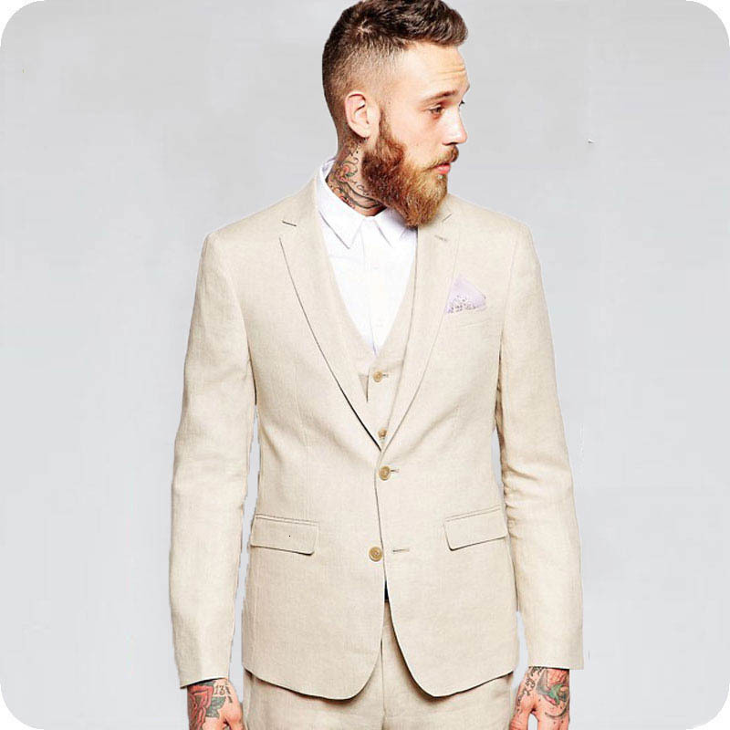 Men's Suits & Blazers Beige Slim Fit Beach Wedding Groom Tuxedo 3 Pieces (Jacket+Pants+Vest) Birdegroom Men Best Man Blazer Costum, White
Men's Suits & Blazers Beige Slim Fit Beach Wedding Groom Tuxedo 3 Pieces (Jacket+Pants+Vest) Birdegroom Men Best Man Blazer Costum, White
