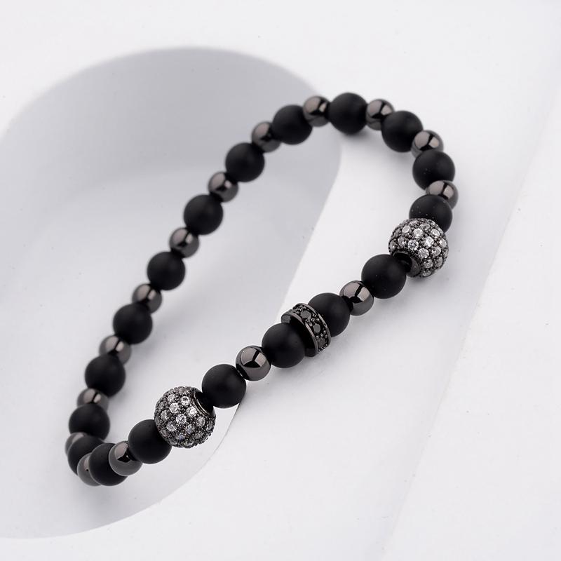 Beaded, Strands Classic Micro Pave Black Ball Charm Bracelet Men Fashion Stone Bead Adjustable Women Jewelry
Beaded, Strands Classic Micro Pave Black Ball Charm Bracelet Men Fashion Stone Bead Adjustable Women Jewelry