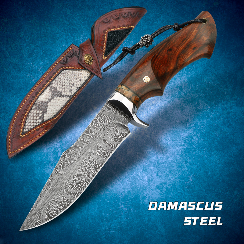 High-end imported handmade Damascus feather steel straight knife outdoor hunting peeling tool tactical combat EDC desert wooden handle sharp
High-end imported handmade Damascus feather steel straight knife outdoor hunting peeling tool tactical combat EDC desert wooden handle sharp