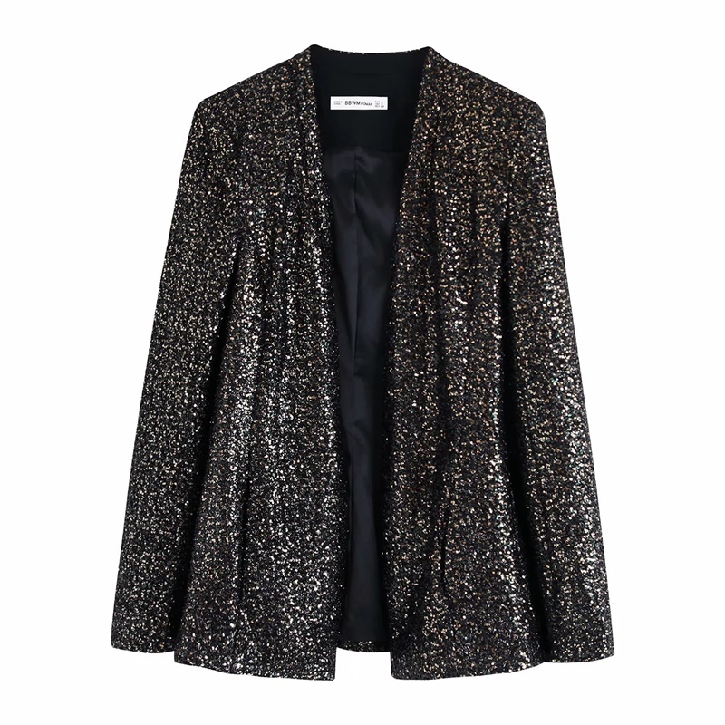 Autumn Winter European And American Light Luxury Style Sequin Embroidery Round V-Neck Blazer Women' Clothing 210521, Black
Autumn Winter European And American Light Luxury Style Sequin Embroidery Round V-Neck Blazer Women' Clothing 210521, Black