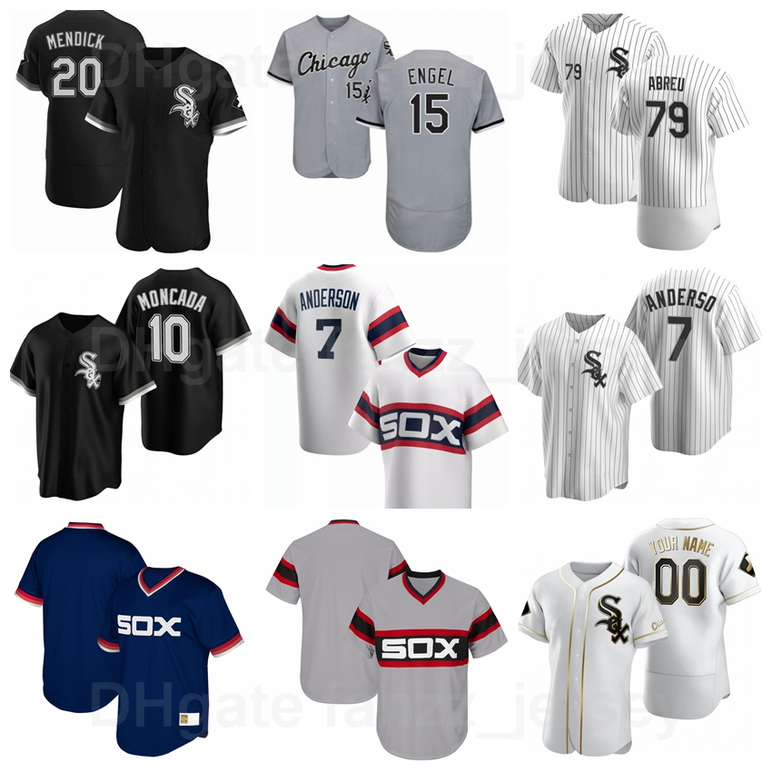 Baseball 7 Tim Anderson Jersey 79 Jose Abreu 10 Yoan Moncada 15 Adam Engel 20 Danny Mendick 28 Leury Garcia 77 Micker Adolfo Black White Grey Pullover Cooperstown, Women
Baseball 7 Tim Anderson Jersey 79 Jose Abreu 10 Yoan Moncada 15 Adam Engel 20 Danny Mendick 28 Leury Garcia 77 Micker Adolfo Black White Grey Pullover Cooperstown, Women