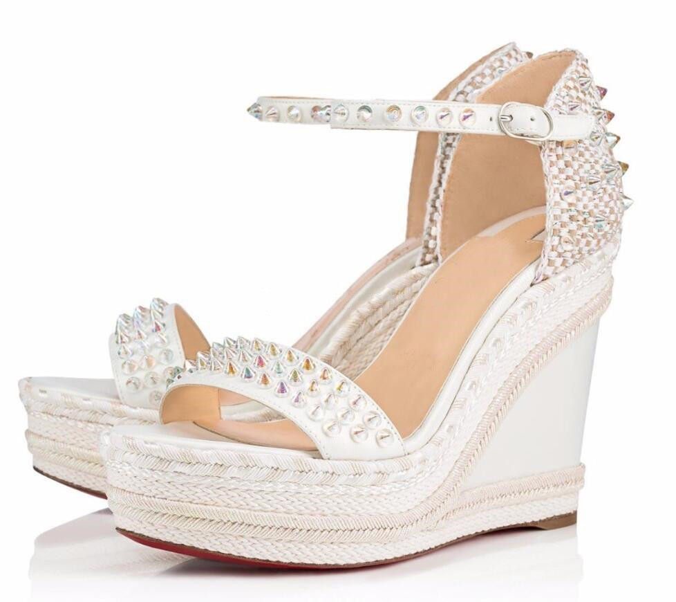 Summer Sexy Madmonica Wedges Women's Espadrille Sandals Red Bottom High Heels Strappy Ladie Pumps Fashion Brand Ladies Evening Wedding, Black
Summer Sexy Madmonica Wedges Women's Espadrille Sandals Red Bottom High Heels Strappy Ladie Pumps Fashion Brand Ladies Evening Wedding, Black