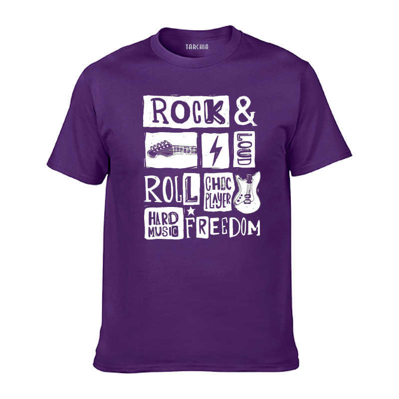 TARCHIA Rock Festival Poster Roll Slogan Homme Boy Men T-Shirts Male TShirt Cotton Casual Tops Tee Short Sleeve Summer 210707