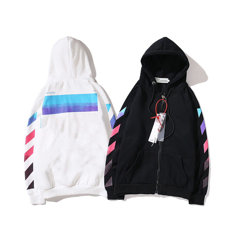 Men's Hoodies Autumn fashion street rainbow gradient arrow zipper cardigan sweater men and women couple jacket thin section, Black
Men's Hoodies Autumn fashion street rainbow gradient arrow zipper cardigan sweater men and women couple jacket thin section, Black