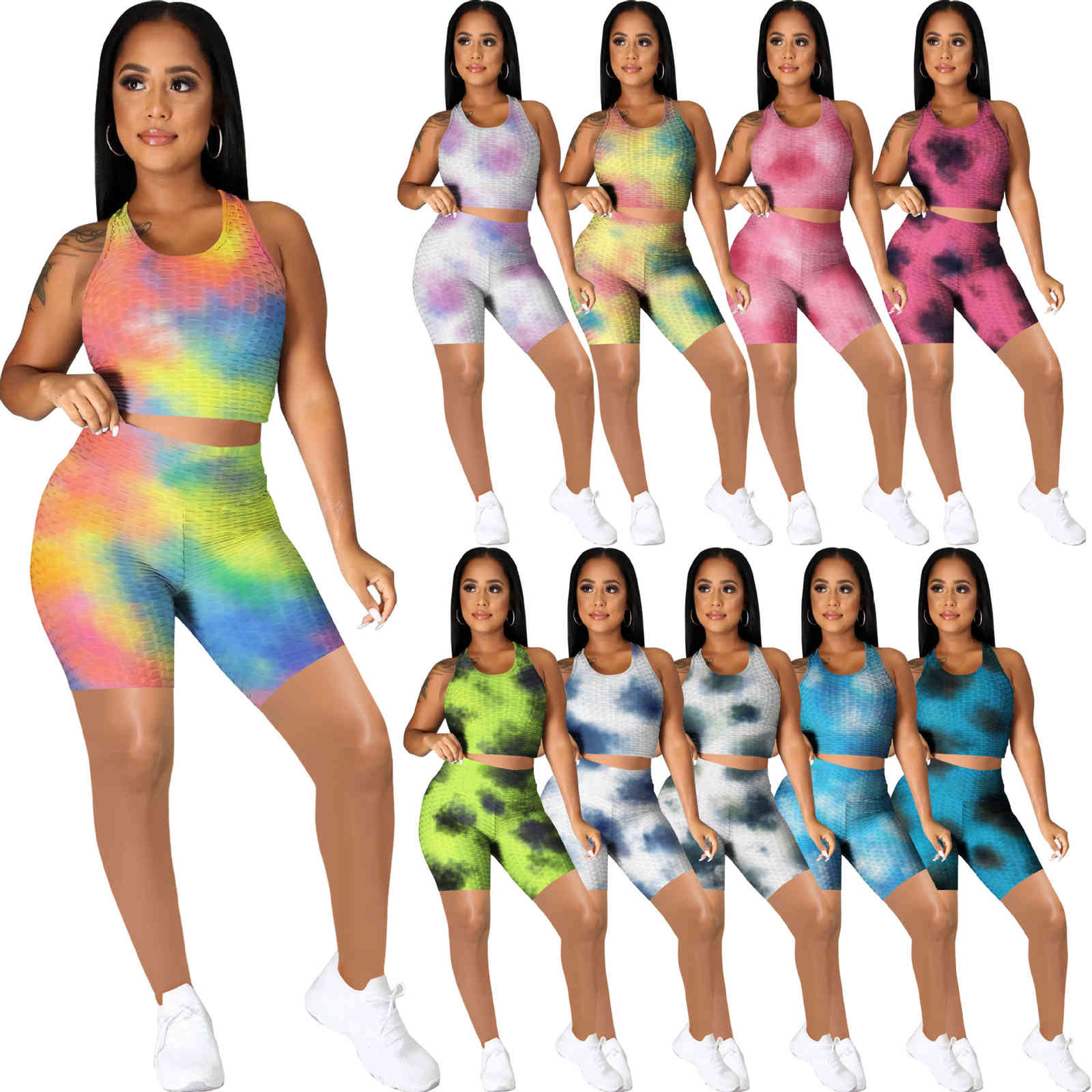 summer women tracksuits 2 pieces set clothing 2021new Fashion casual tie dyed vest shorts outfits sexy sportswear S-XXL 1356, Gray
summer women tracksuits 2 pieces set clothing 2021new Fashion casual tie dyed vest shorts outfits sexy sportswear S-XXL 1356, Gray