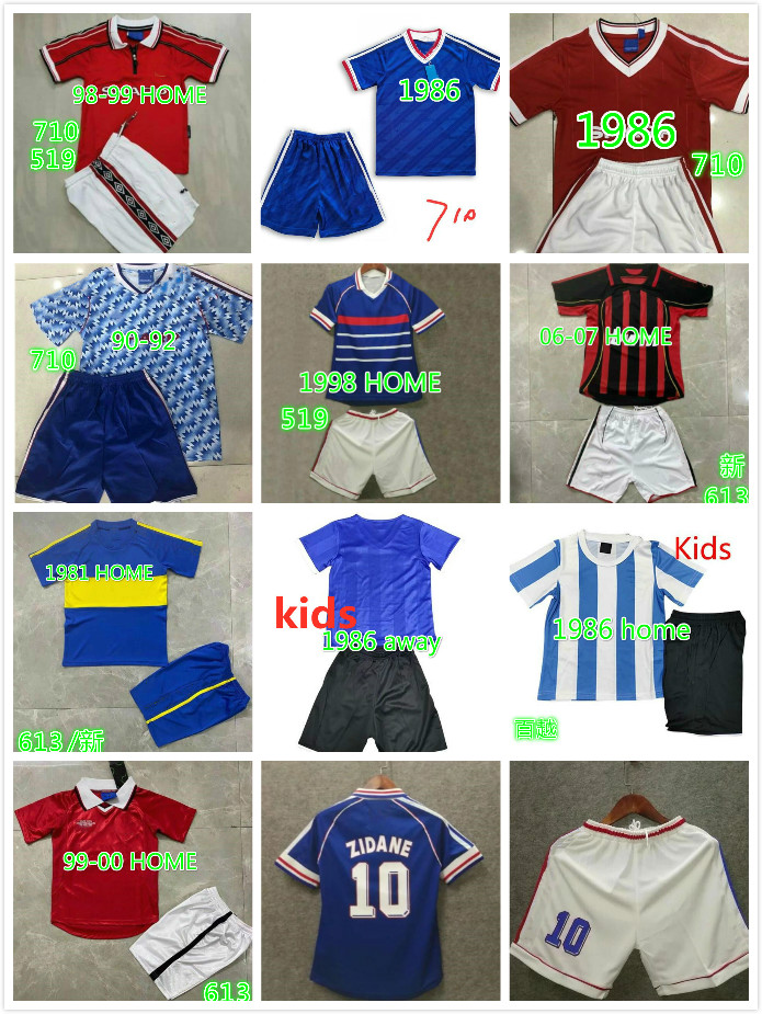 Manchester Kids kit 1986 1988 BECKHAM retro soccer jerseys ZIDANE 86 88 GIGGS football shirt Classic Camiseta de futbol boys suit, Black;yellow
Manchester Kids kit 1986 1988 BECKHAM retro soccer jerseys ZIDANE 86 88 GIGGS football shirt Classic Camiseta de futbol boys suit, Black;yellow