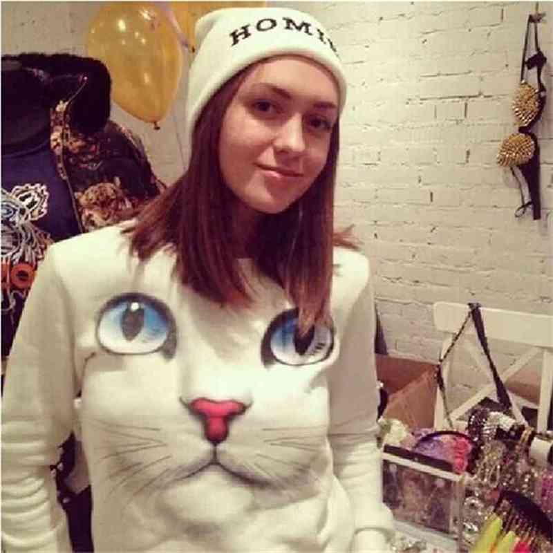 Women Winter 3D Beads Cat Sweatshirts Harajuku Venta Para Mujer Sudaderas Hoodies Pullovers Coat 210607, White
Women Winter 3D Beads Cat Sweatshirts Harajuku Venta Para Mujer Sudaderas Hoodies Pullovers Coat 210607, White