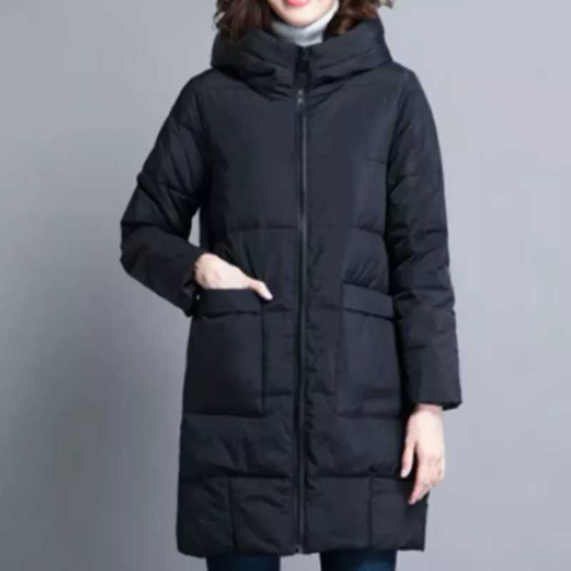 Autumn And Winter Parka Jacket Women Plus Size Women's Cotton-padded Clothes Mid-length Loose Fashion Wild Coat Female 202 211018