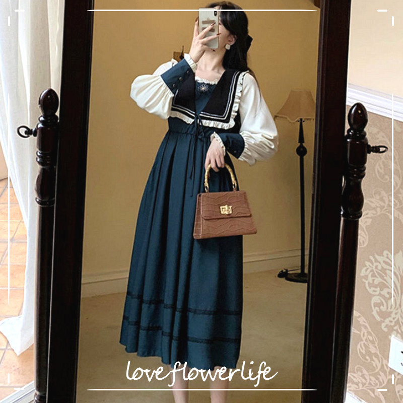 French Elegant Vintage Dress Women Casual Elegant Retro Dress Female Puffer Sleeve Spring Kawaii Dress Korean 210521, Blue-green
French Elegant Vintage Dress Women Casual Elegant Retro Dress Female Puffer Sleeve Spring Kawaii Dress Korean 210521, Blue-green