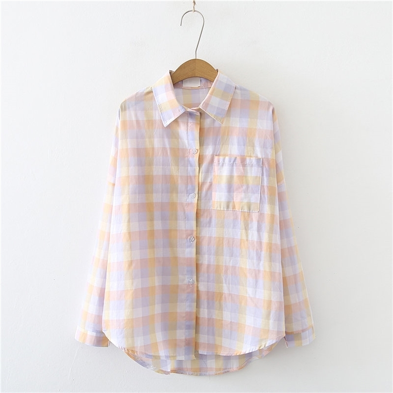 Fashion Office Lady Coats Women Chic Sale Korean Plaid Loose High Quality All Match Casual Tops Blouses 210525, Blue
Fashion Office Lady Coats Women Chic Sale Korean Plaid Loose High Quality All Match Casual Tops Blouses 210525, Blue