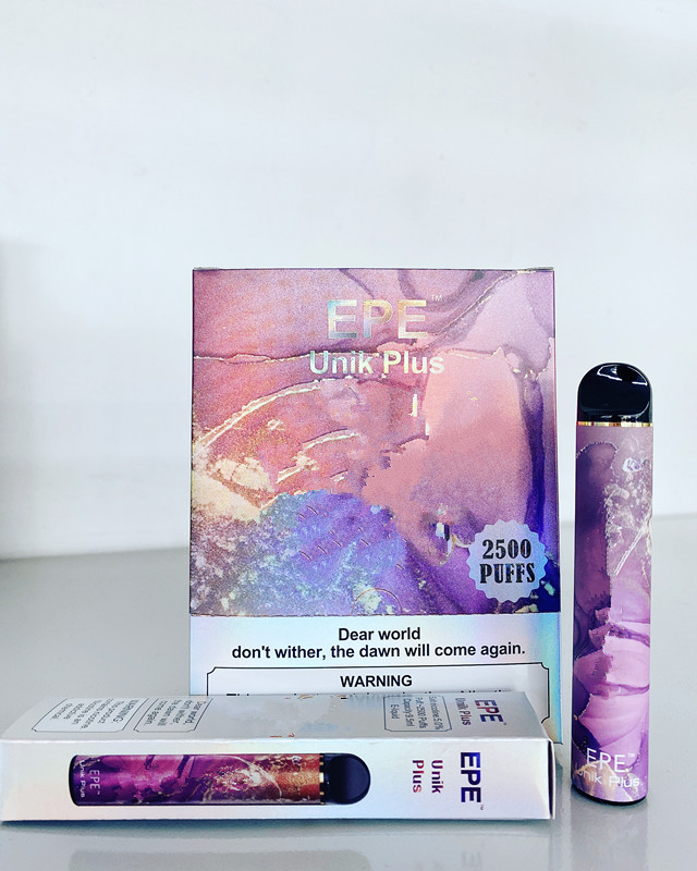 Original EPE Unik Plus 2500PUFFs Disposable Vape Pen Kits mods 1600mAh Battery 9.5ml Factory direct sales Ship 1 day Wholesale
Original EPE Unik Plus 2500PUFFs Disposable Vape Pen Kits mods 1600mAh Battery 9.5ml Factory direct sales Ship 1 day Wholesale