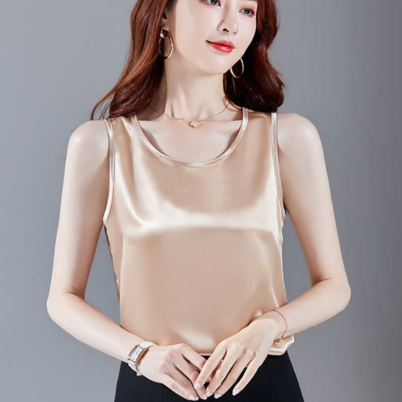 Silk Tank Top Women Clothes Summer Casual Ladies Tops Basic Solid Cami Sleeveless Camisole Plus Size Camis Haut Femme 210615, Black
Silk Tank Top Women Clothes Summer Casual Ladies Tops Basic Solid Cami Sleeveless Camisole Plus Size Camis Haut Femme 210615, Black