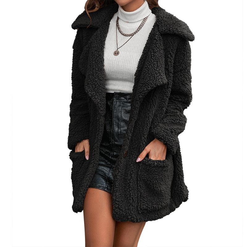 Women's Fur & Faux Single Button Jackets For Women Teddy Plush Winter Coat Plus Size Long Fashion Pockets Loose Warm Black
Women's Fur & Faux Single Button Jackets For Women Teddy Plush Winter Coat Plus Size Long Fashion Pockets Loose Warm Black