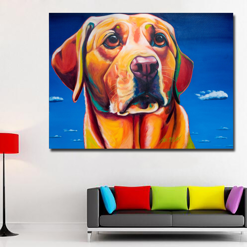 SELFLESSLY Bulldog Painting For Living Room Wall Canvas Art Poster Prints Animal Decorative Painting For Bedroom Unframed