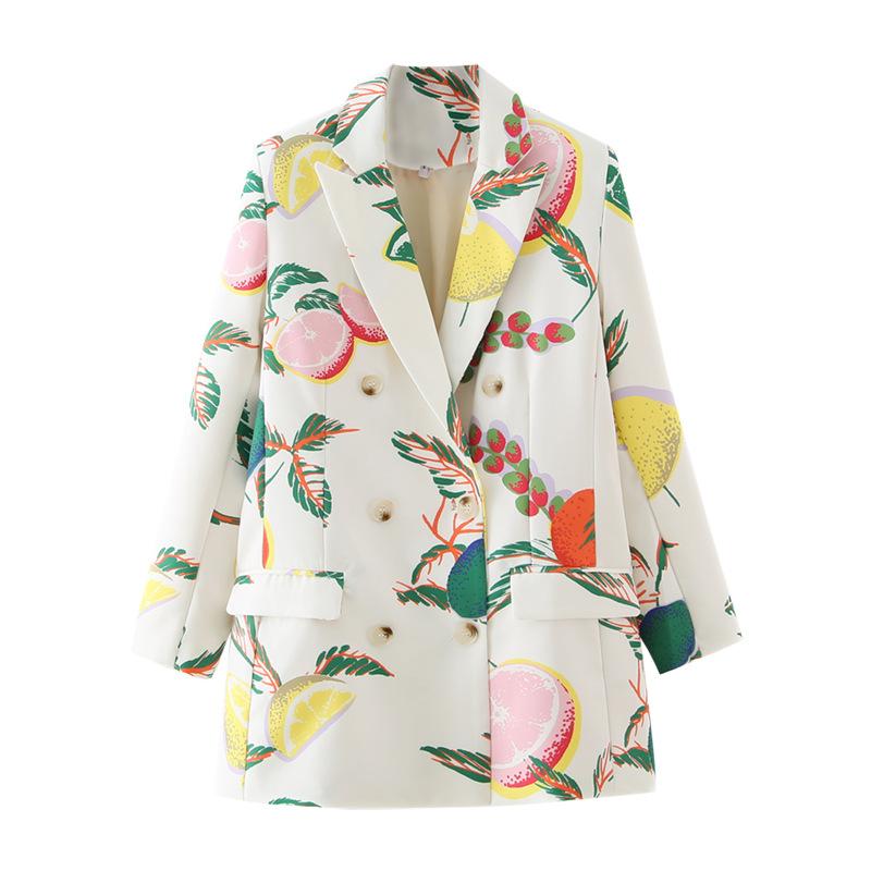Women's Suits & Blazers Women Suit Blazer 2021 Fall Creative Fruit Print Jacket Slim Double Breasted Officelady Wear Casual Wild Clothe, Watermelon red
Women's Suits & Blazers Women Suit Blazer 2021 Fall Creative Fruit Print Jacket Slim Double Breasted Officelady Wear Casual Wild Clothe, Watermelon red