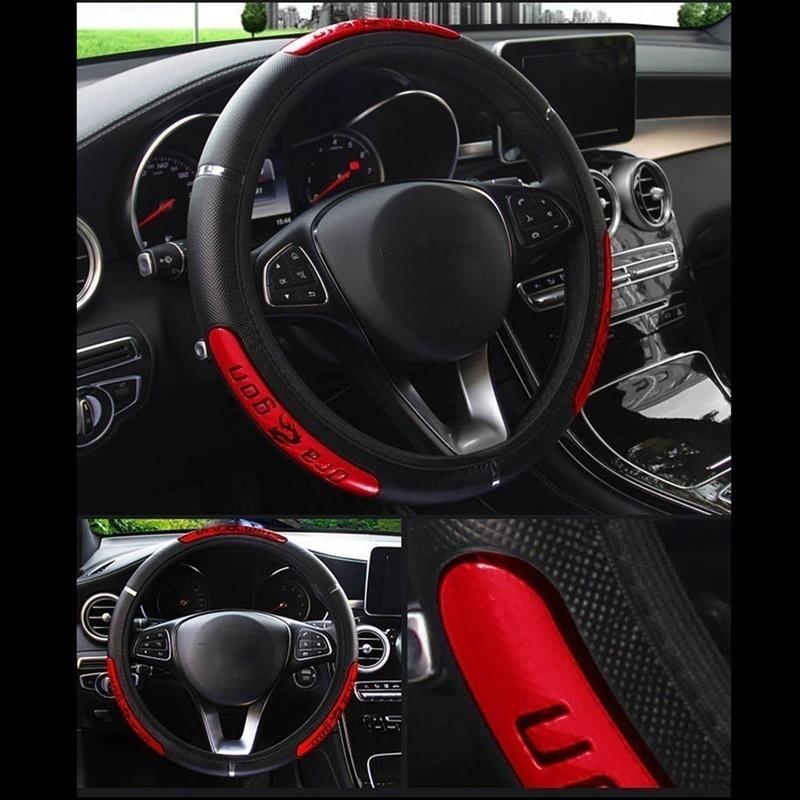 Universal Auto Steering Wheel Protector Durable Dragon Reflective Totem Covers Faux Leather Elastic Breathable Interior Decorations
Universal Auto Steering Wheel Protector Durable Dragon Reflective Totem Covers Faux Leather Elastic Breathable Interior Decorations