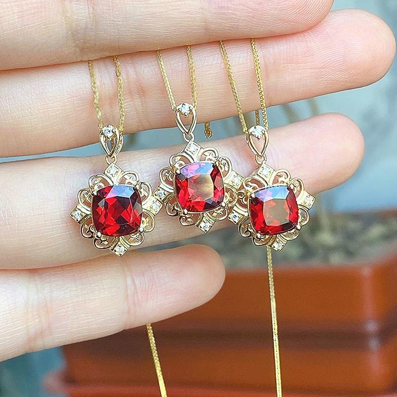 Pendant Necklaces Huitan Gorgeous Red Cubic Zirconia Necklace Women Wedding Anniversary Party Elegant Female Accessories Gift Jewelry, Silver
Pendant Necklaces Huitan Gorgeous Red Cubic Zirconia Necklace Women Wedding Anniversary Party Elegant Female Accessories Gift Jewelry, Silver