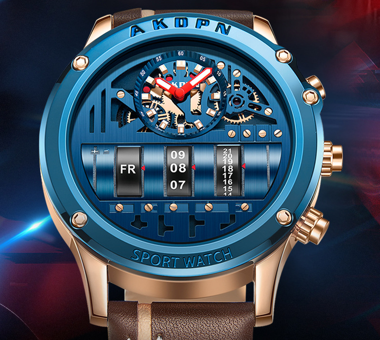 AKDPN Quartz Sport Watches Domic Big Dial High Quality Leather Stap Function Mens Watch Hollow Design Luminous Month Week Calendar Masculine Wristwatches, No send watch for shipping
AKDPN Quartz Sport Watches Domic Big Dial High Quality Leather Stap Function Mens Watch Hollow Design Luminous Month Week Calendar Masculine Wristwatches, No send watch for shipping