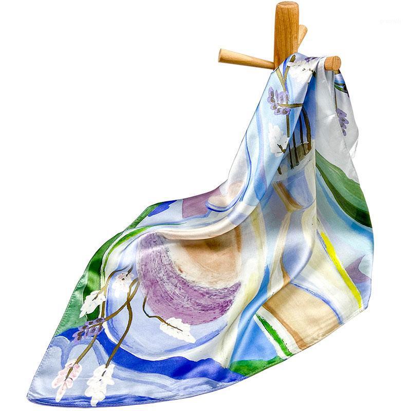 Scarves High-quality Pure Silk Scarf Women Bandana Female Hair Luxury Women's Natural Square Headband Neck Flower Vase, Blue;gray
Scarves High-quality Pure Silk Scarf Women Bandana Female Hair Luxury Women's Natural Square Headband Neck Flower Vase, Blue;gray