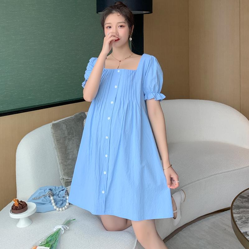 Spring/summer Maternity Party Dress Short Sleeve Square Collar Pleated Chiffon Plus Size Pregnant Women Mini Dresses, Blue
Spring/summer Maternity Party Dress Short Sleeve Square Collar Pleated Chiffon Plus Size Pregnant Women Mini Dresses, Blue