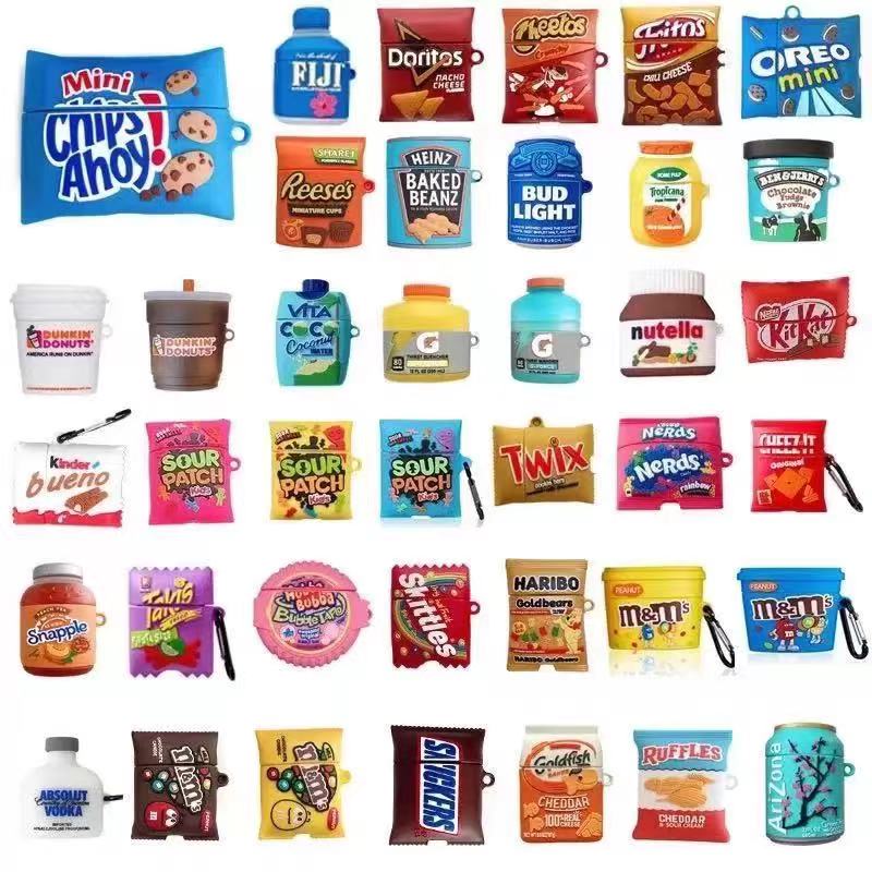 3D Cute sweety Chocolate sauce bottle Earphone cases Chips Candy Headset silicone soft cover For Airpods 2 1 case airpod pro 3 wireless charging bag
3D Cute sweety Chocolate sauce bottle Earphone cases Chips Candy Headset silicone soft cover For Airpods 2 1 case airpod pro 3 wireless charging bag