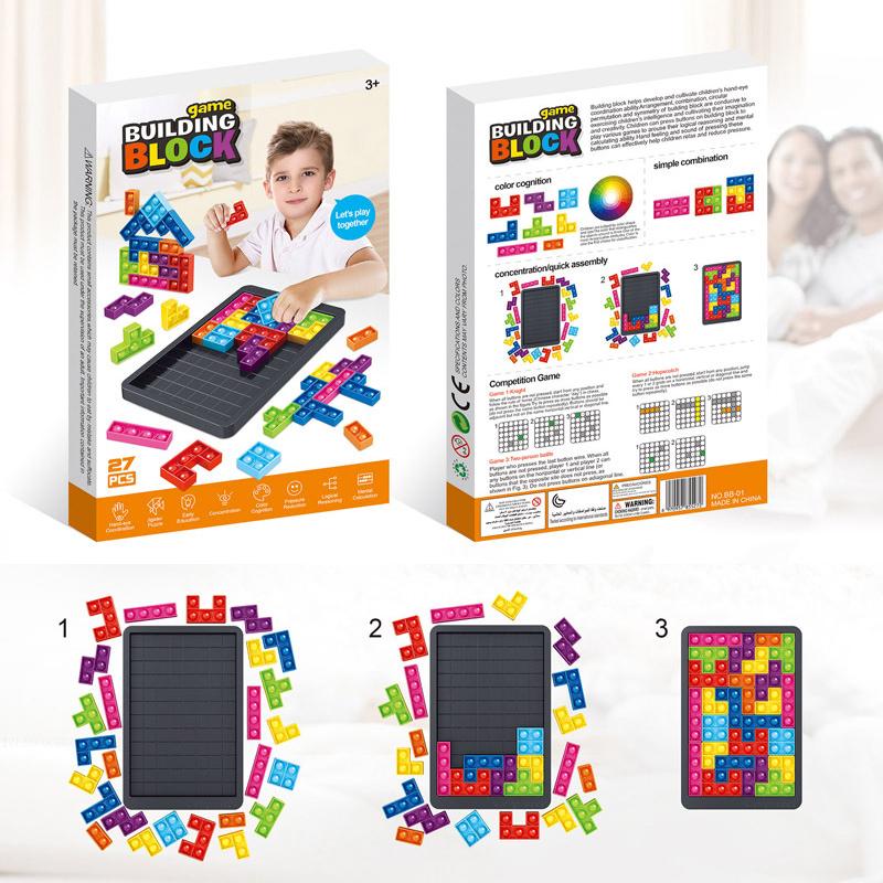 Toy Tetris Big Game Rainbow Chess Board Push Bubble Popper Fidget Sensory Toys Stress Relief Interactive Party Game puzzle Toys
Toy Tetris Big Game Rainbow Chess Board Push Bubble Popper Fidget Sensory Toys Stress Relief Interactive Party Game puzzle Toys