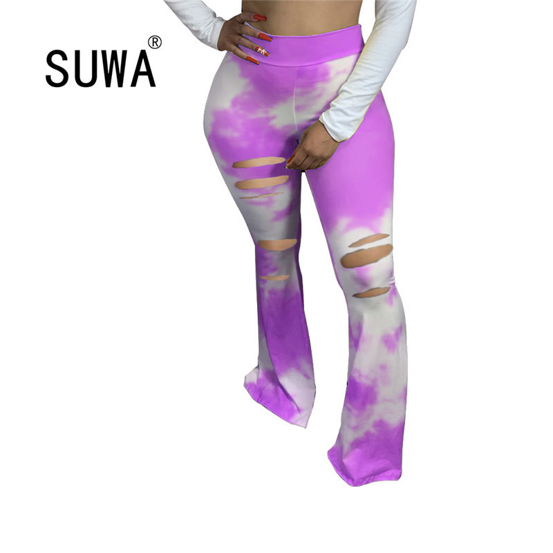 Women Hole Sexy High Waist Elastic Tie Dye Print Flare Pants Active Wear Big Leg Bell Bottom Trousers Sweatpants Legging 210525, Blue
Women Hole Sexy High Waist Elastic Tie Dye Print Flare Pants Active Wear Big Leg Bell Bottom Trousers Sweatpants Legging 210525, Blue