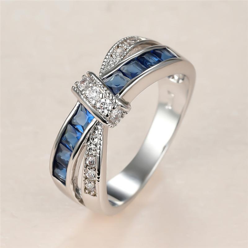 Luxury Female Blue Crystal Stone Ring Charm Silver Color Wedding Rings For Women Cute Bride Bowknot Zircon Engagement
Luxury Female Blue Crystal Stone Ring Charm Silver Color Wedding Rings For Women Cute Bride Bowknot Zircon Engagement