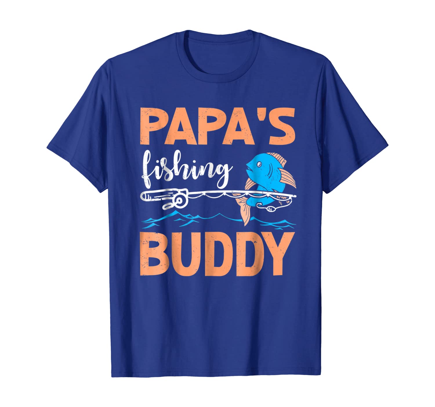 Papa's Fishing Buddy Gifts Shirt, White;black