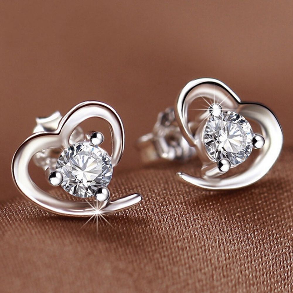 Heart Stud Earrings… - image