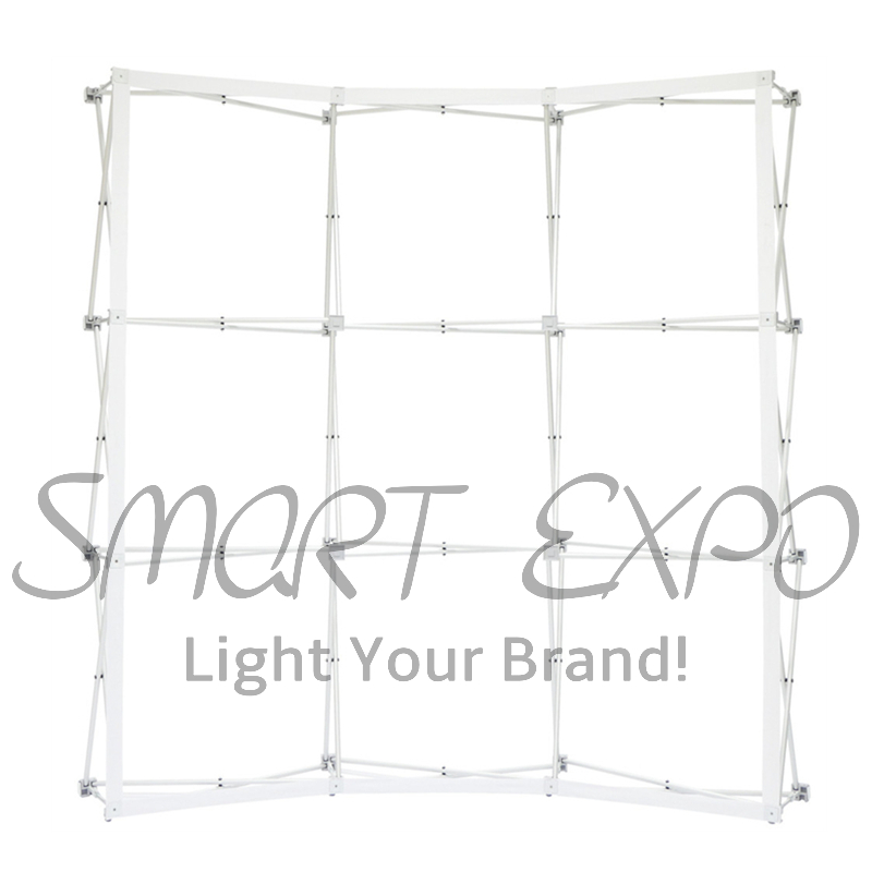 8ft W209xH225cm Curved Pop Up Backdrop Retail Supplies with Custom Logo Printing Graphic