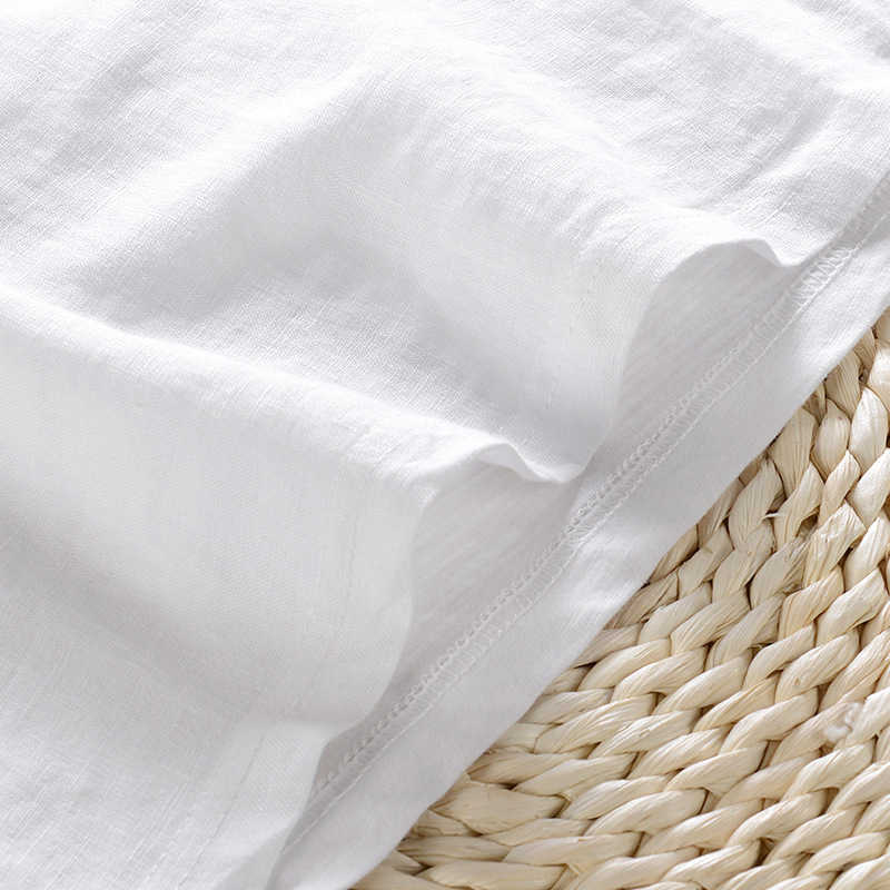 Feather Graphic T Shirts for Men Short Sleeve Cotton Linen White Tee Loose Casual Male Clothing 210601
