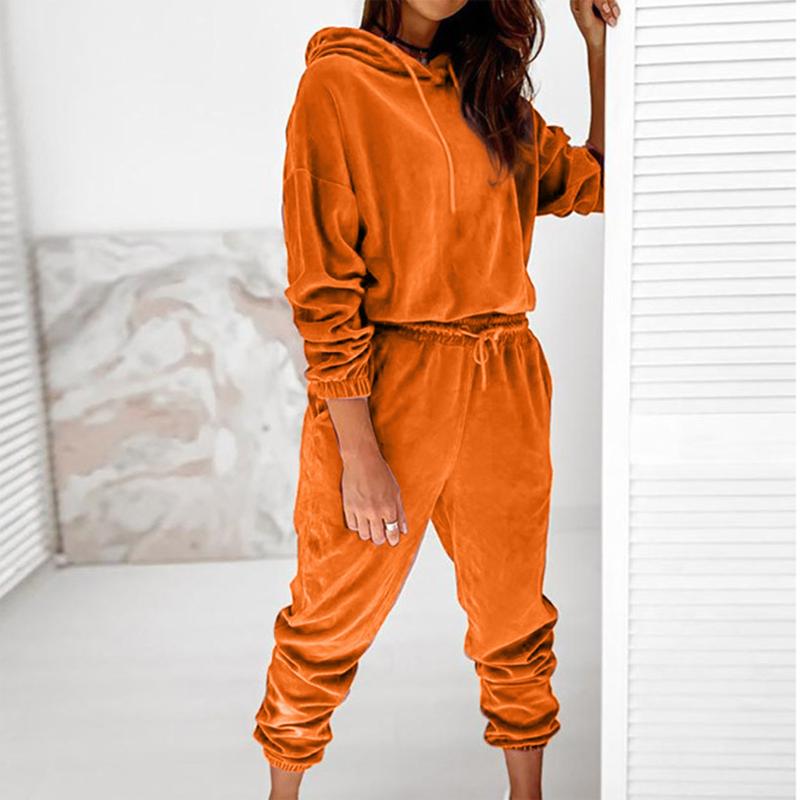 Women' Two Piece Pants Velvet Tracksuit Solid Hooded Long Sleeve Sweatshirt Jogger Trouser Set Casual Streetwear 2021 Autumn Winter Women, Gold
Women' Two Piece Pants Velvet Tracksuit Solid Hooded Long Sleeve Sweatshirt Jogger Trouser Set Casual Streetwear 2021 Autumn Winter Women, Gold