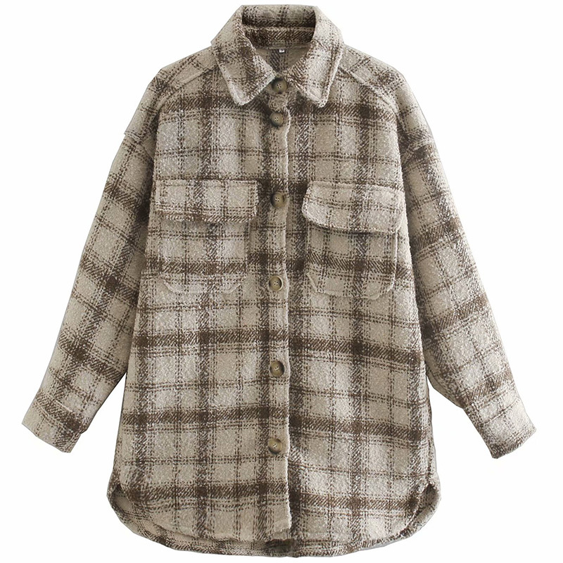 Winter Women Small Fragrance Style Loose Lapel Single-Breasted Pocket Plaid Long-Sleeved Female Jacket 210520, Multi
Winter Women Small Fragrance Style Loose Lapel Single-Breasted Pocket Plaid Long-Sleeved Female Jacket 210520, Multi